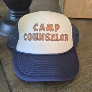 Camp Counselor Navy and White Trucker Hat